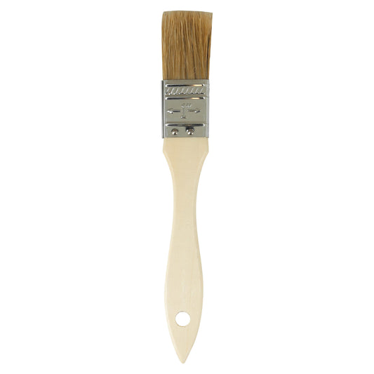 AES 602 1 inch paint brush with natural wood handle and white china bristle for general-purpose use
