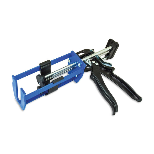 AES 76009 dual cartridge caulk gun, 200ml 2:1 and 1:1 ratio epoxy dispenser with high-thrust handle