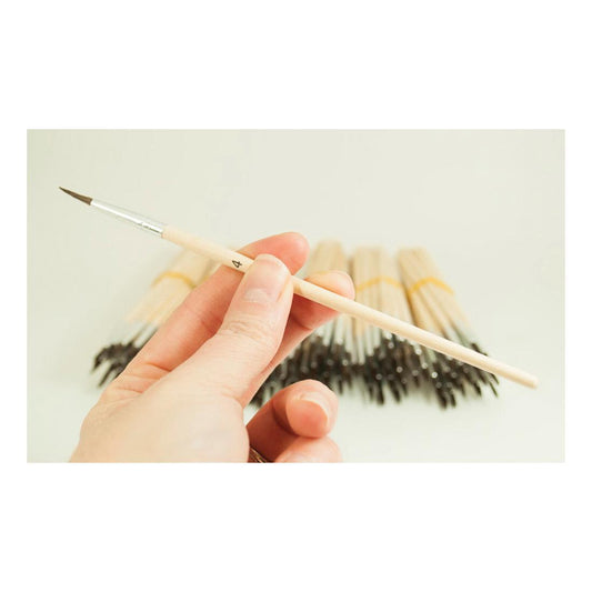 MCB.1930/OS 2 Watercolor Brush, 2-inch camel hair brush with metal ferrule and wooden handle, designed for fine detailing and precision painting