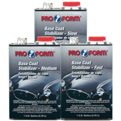 PF-12044 Basecoat Stabilizer Standard (1-Gallon), designed for automotive refinishing applications, ensuring balanced drying, superior adhesion, and enhanced durability when mixed with basecoats.