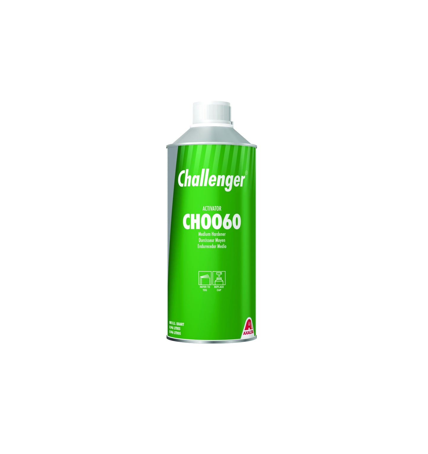 Challenger CH0060 Medium Hardener – 1/8 container for 2K primers, sealers, and clearcoats.