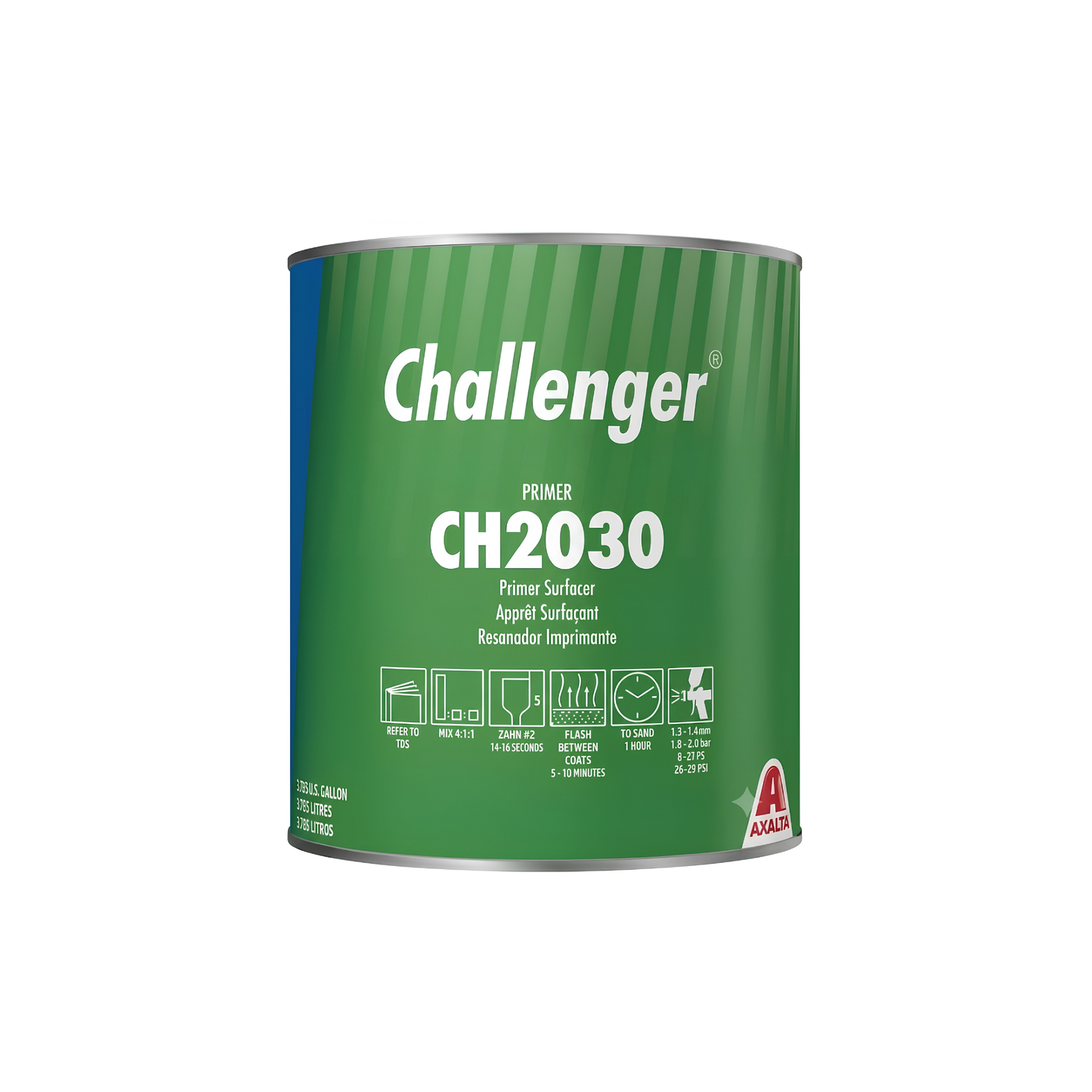 Challenger CH2030 National Rule Primer Surfacer – grey automotive refinishing primer in 1 gallon container.