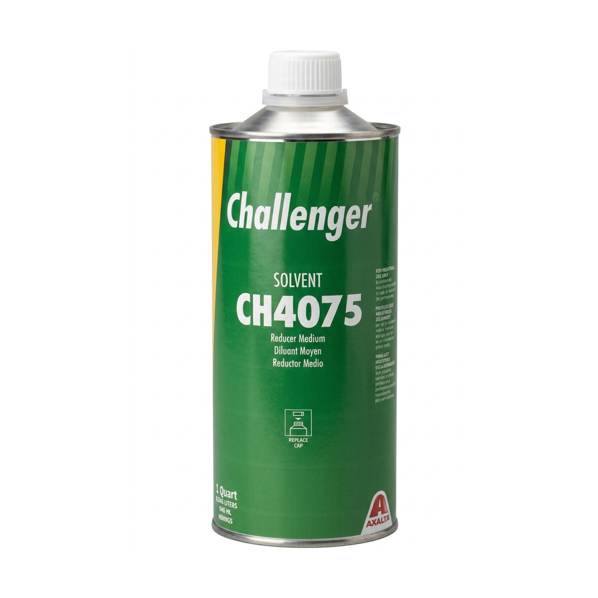 Challenger CH4075 Medium Reducer – clear liquid automotive solvent in 1 quart container.