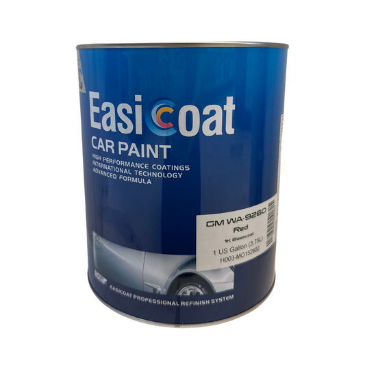 1-gallon container of EC-GM-WA-9260 Factory Pack, designed for OEM color matching and professional automotive refinishing, requiring a clear coat for added protection and gloss.