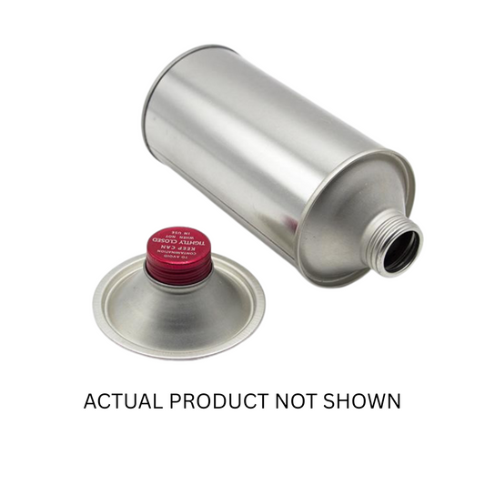 EC.16CTS 16 OZ Conetop Can with Lid and Seal, a durable, unlined metal container designed for secure storage and easy pouring of liquids and solvents, ensuring controlled dispensing and spill prevention.