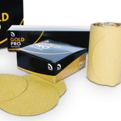 USC 082414 P320 Gold Velcro Sanding Discs (6-Inch, Box of 50), premium-quality abrasives designed for efficient material removal and ultra-smooth finishing, ensuring strong adhesion and extended durability.