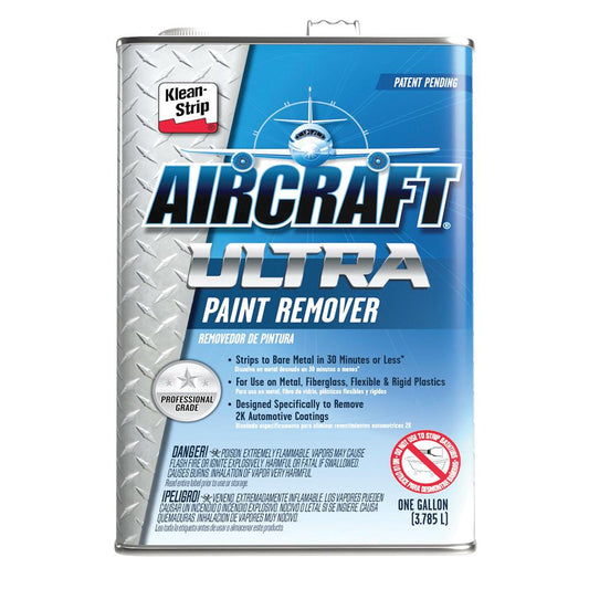One-gallon container of Klean Strip KS GAR4000 Aircraft Ultra Paint Remover, designed to strip epoxy, urethane, and 2K coatings from metal, plastic, and fiberglass