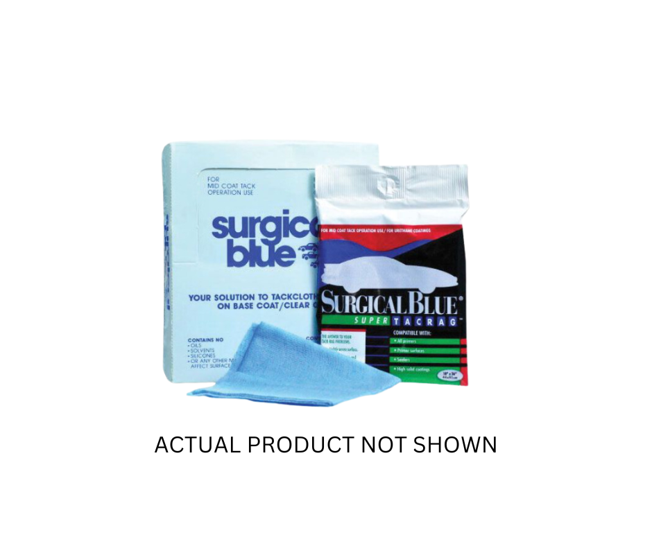 MWB 15802 Surgical Blue Tack Rag, 36 inches x 18 inches, single tack cloth designed for surface preparation in automotive, industrial, and painting applications.