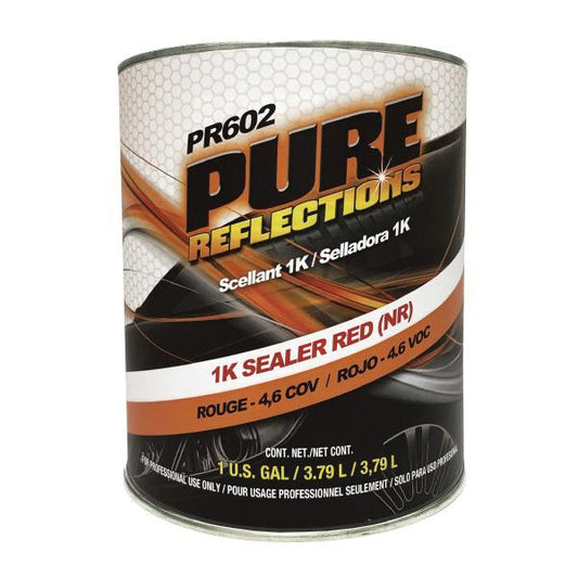 PR-PR602 1K Sealer Red (1-Gallon), designed for automotive refinishing applications, ensuring excellent adhesion, uniform coverage, and fast drying for professional-grade results.