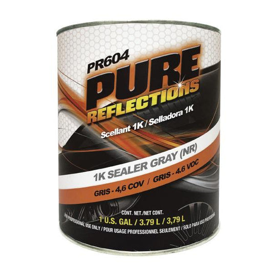 PR-PR604 1K Sealer Grey (1-Gallon), designed for automotive refinishing applications, ensuring excellent adhesion, uniform coverage, and fast drying for professional-grade results.