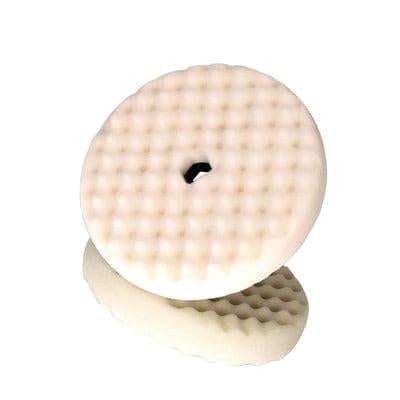 3M 05706 8-inch white double-sided foam compounding pad for automotive polishing and paint correction.