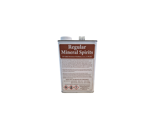 RR-MIN-SPTS Petroleum Distillates Mineral Spirits (1-Gallon), designed for paint thinning, degreasing, and surface preparation, ensuring effective grease removal, smooth paint dilution, and residue-free cleaning for professional-grade results.