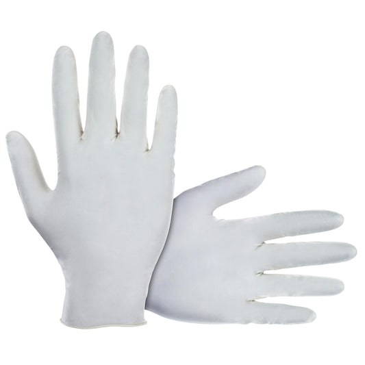 SAS-6594 Value-Touch Latex Gloves (5-Mil, Large, Box of 100), designed for industrial, automotive, and general-purpose applications, ensuring superior fit, flexibility, and touch sensitivity for professional-grade protection.