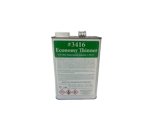 SEC-3416 Lacquer Economy Thinner (1-Gallon), designed for paint thinning, equipment cleaning, and surface preparation, ensuring efficient dilution, fast evaporation, and residue-free cleaning for professional-grade results.
