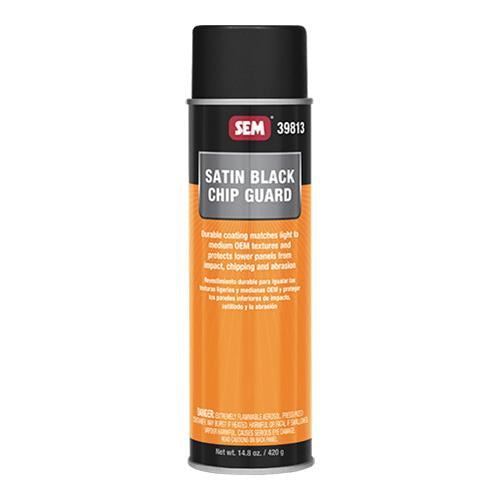 SEM 39813 Chip Guard (20 oz, Satin Black, Fine-Medium Texture), a high-performance acrylic coating designed to protect lower panels from impact, chipping, and abrasion, ensuring long-lasting durability and excellent adhesion.