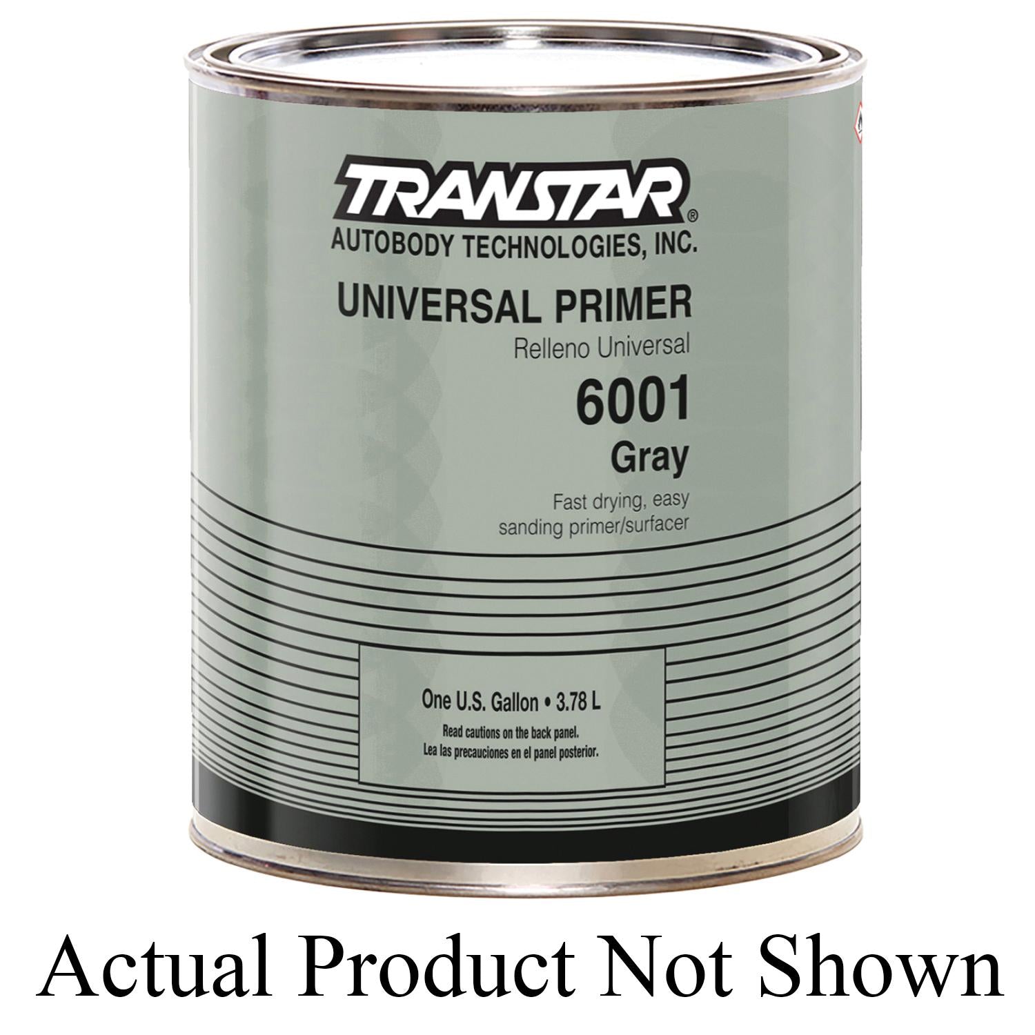 Transtar 6021 Universal Primer (Black, 1 Gallon), a fast-drying, easy-sanding primer surfacer designed for superior adhesion and filling properties, ensuring smooth application and strong color holdout.