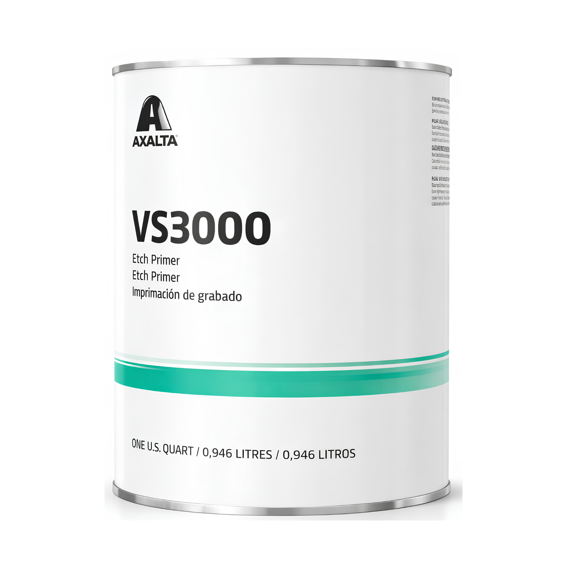 Axalta VS3000 Etch Primer – green automotive refinishing primer, 1 quart container.