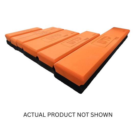 WTP Sanding Block Kit (Box of 6), a versatile and ergonomic sanding solution designed for precise surface preparation and finishing, ensuring flexibility and secure abrasive attachment.