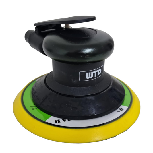 WTP Pneumatic Air Sander, a lightweight, low-vibration dual-action sander designed for precise surface preparation and finishing, ensuring smooth sanding and efficient material removal.