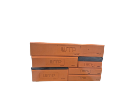 WTP Sanding Block Kit (Box of 6), a versatile and ergonomic sanding solution designed for precise surface preparation and finishing, ensuring flexibility and quick abrasive changes.