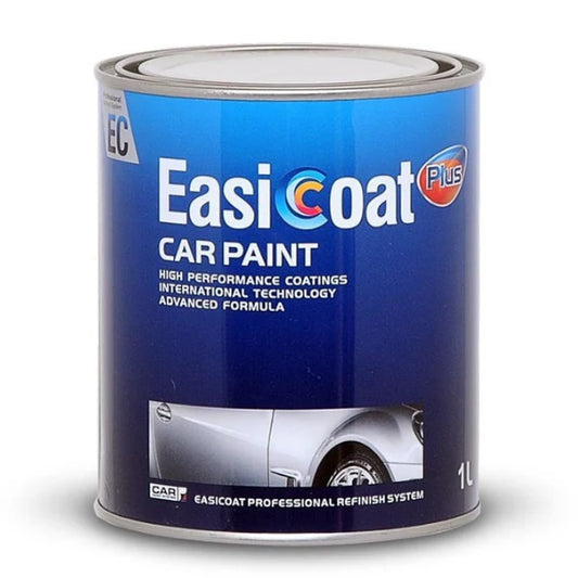 EasiCoat Plus car paint with a blue label and metallic lid. The label features branding text including “High Performance Coatings” and “Advanced Formula,” along with an image of a silver car, indicating its use for automotive refinishing. The product is part of the EasiCoat Professional Refinish System.
Let me know if you’d like a Spanish version or alt texts for multiple product variants.
