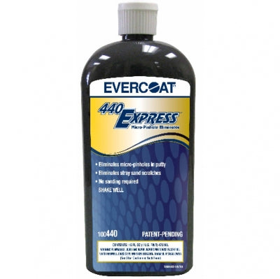 Evercoat FE.440 Express Micro Pinhole Eliminator – 16oz bottle with black cap and blue/yellow label, designed to eliminate surface defects before priming.