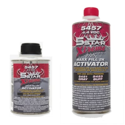 5Star Xtreme 5457 Maxx Fill 2K Primer Activator – 8 oz for automotive refinishing and spot repairs