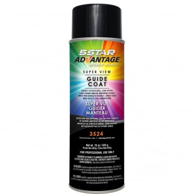 ADV 3524 Super View Guide Coat Aerosol – 15 Oz, high-visibility coating for detecting imperfections during sanding.