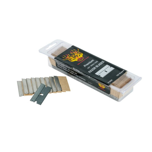 High Teck™ 1009 Single Edge Razor Blade – aluminum-backed precision cutting tool for automotive and industrial use.
