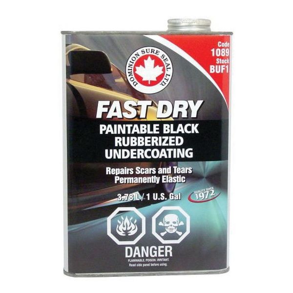 Dominion Sure Seal BUF1 Super Protector Fast Dry Undercoating – 1 gal black rubberized automotive coating.