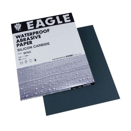 Eagle 600 grit waterproof abrasive paper 9x11 inches with silicon carbide and anti-slip backing