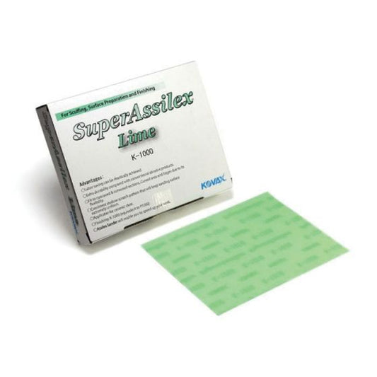 Kovax Super Assilex K1000 Sky Abrasive Sheets – Flexible Surface Prep Box of 20