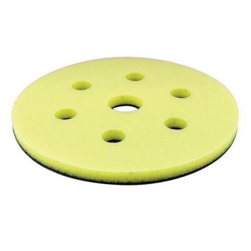 Kovax EAG-971-0039 Micro-Hook Interface Pad – 6" yellow foam pad with 7 holes and Super-Tack backing for use with Assilex, Buflex, and Yellow-Film discs.