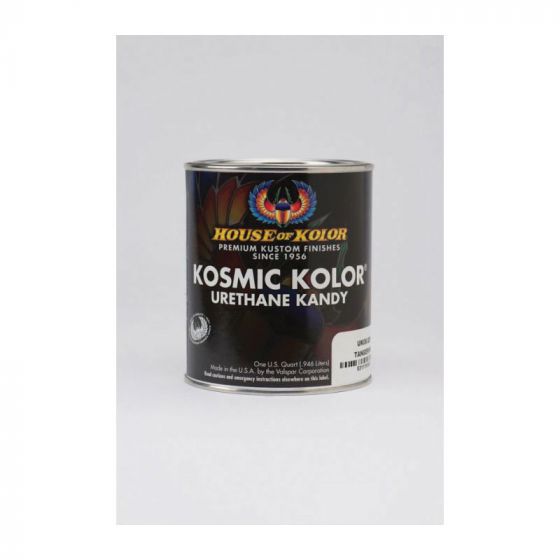 One-quart container of House of Kolor UK05Q Cobalt Blue Kandy paint, part of the Kosmic Kolor Urethane Kandy line for custom automotive, marine, and motorcycle finishes.