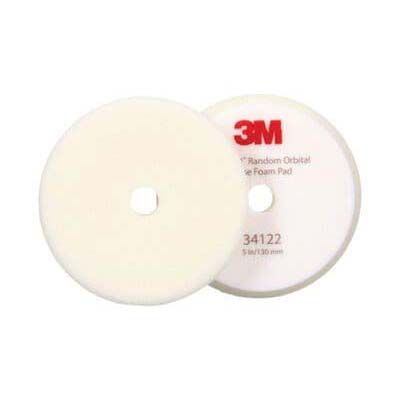 Two white foam pads with center holes – 3M Perfect-It 34122