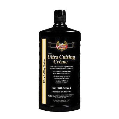 Presta 131932 Strata Ultra Cutting Crème (1-Quart), designed for automotive refinishing applications, ensuring efficient defect removal, gloss restoration, and smooth application for professional-grade results.