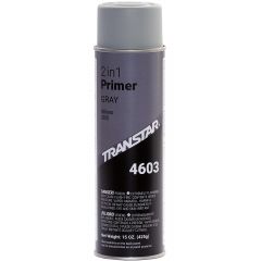 Transtar 4603 Gray 2-in-1 Primer (20 oz.), a fast-drying, high-build primer designed for superior adhesion and corrosion resistance, ensuring smooth coverage and moisture sealing.
