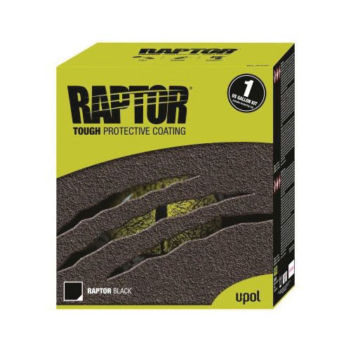 U-POL 0821 RAPTOR Tintable Truck Bed Liner (1 Gallon Kit), a durable urethane coating designed for custom tinting and superior protection, ensuring scratch resistance, waterproofing, and UV protection.
