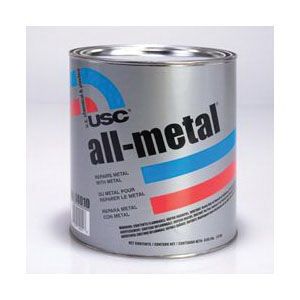 USC 14060 All-Metal Specialty Body Filler (1 Quart), a premium aluminum-filled automotive compound designed for maximum strength, durability, and seamless metal repairs, ensuring excellent adhesion and rust resistance.