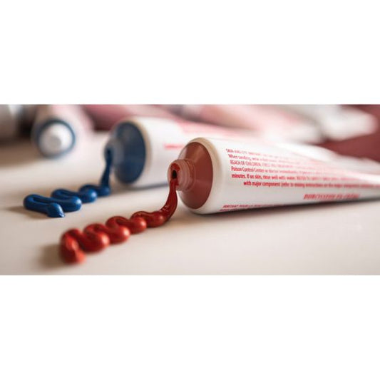 USC 27160 Cream Hardener (2.75 oz, Blue), a non-separating benzoyl peroxide paste designed to activate and cure polyester-based body fillers, putties, and fiberglass resins, ensuring consistent curing and strong adhesion.