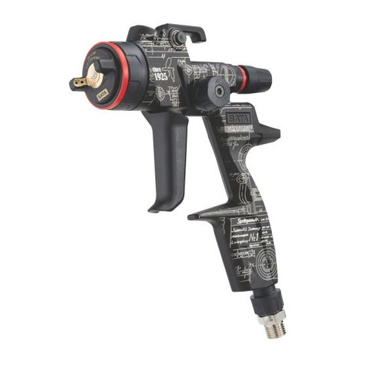 Limited-edition SATA 100 Years Jet X RP Spray Gun with 1.3 O-Nozzle Speed system for professional automotive refinishing.