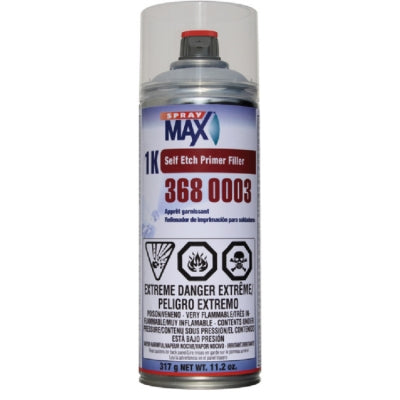 SprayMax 3680003 Self Etch Primer (11.2 oz), a fast-drying, high-adhesion primer providing excellent corrosion resistance and superior bonding for automotive, industrial, and restoration applications.