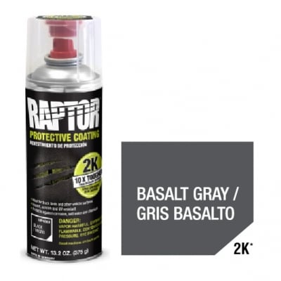 U-POL 4887 RAPTOR 2K Aerosol Olive Green (400 mL), a durable, high-performance protective coating designed for superior impact resistance and long-lasting durability, ensuring scratch resistance, waterproofing, and UV protection.